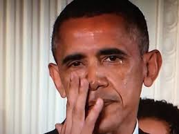 Obama crying